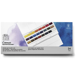Winsor & Newton Cotman Studio Set (24 x Tam Tablet Sulu Boya Seti)