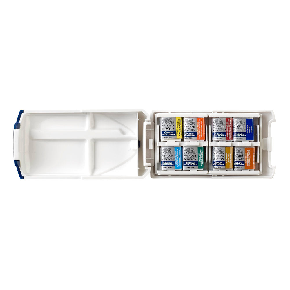 Winsor & Newton Cotman Mini Plus (8 x Yarım Tablet Sulu Boya Seti)