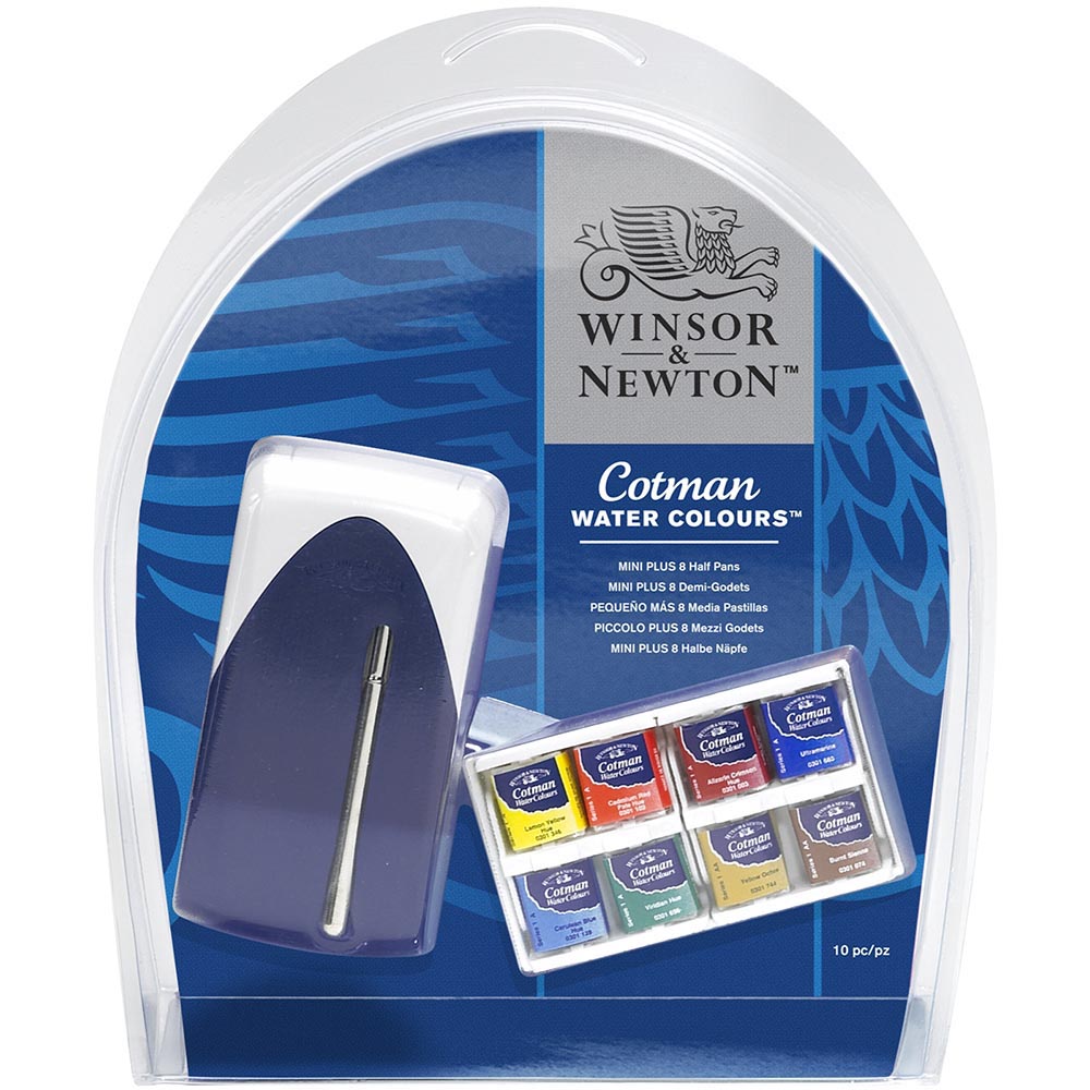 Winsor & Newton Cotman Mini Plus (8 x Yarım Tablet Sulu Boya Seti)