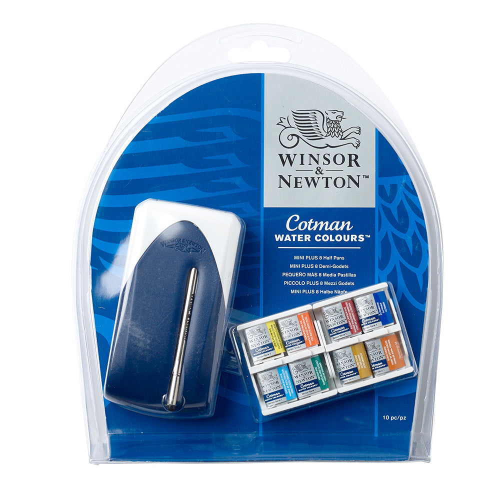 Winsor & Newton Cotman Mini Plus (8 x Yarım Tablet Sulu Boya Seti)