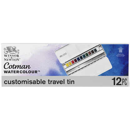 Winsor & Newton Cotman Blue Box (12 x Yarım Tablet Sulu Boya Seti)