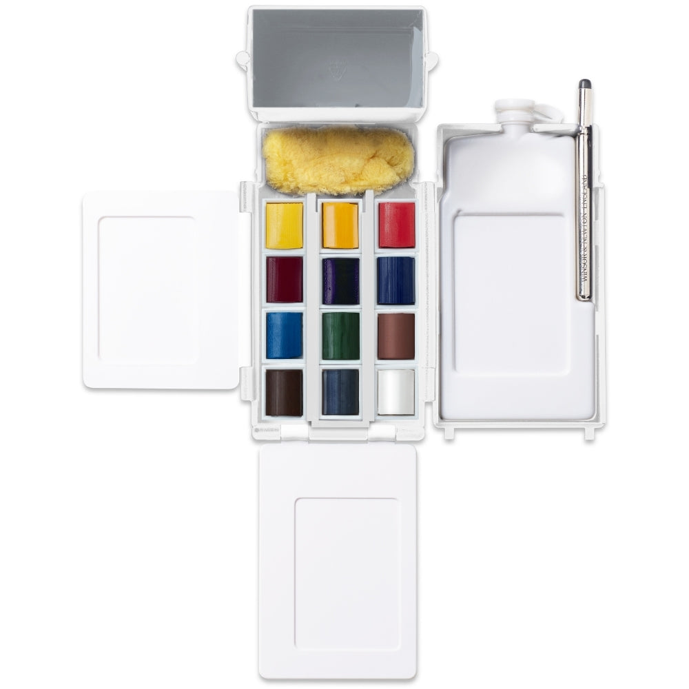 Winsor & Newton Cotman Field Box - Kır Tipi (12 x Yarım Tablet Sulu Boya Seti)