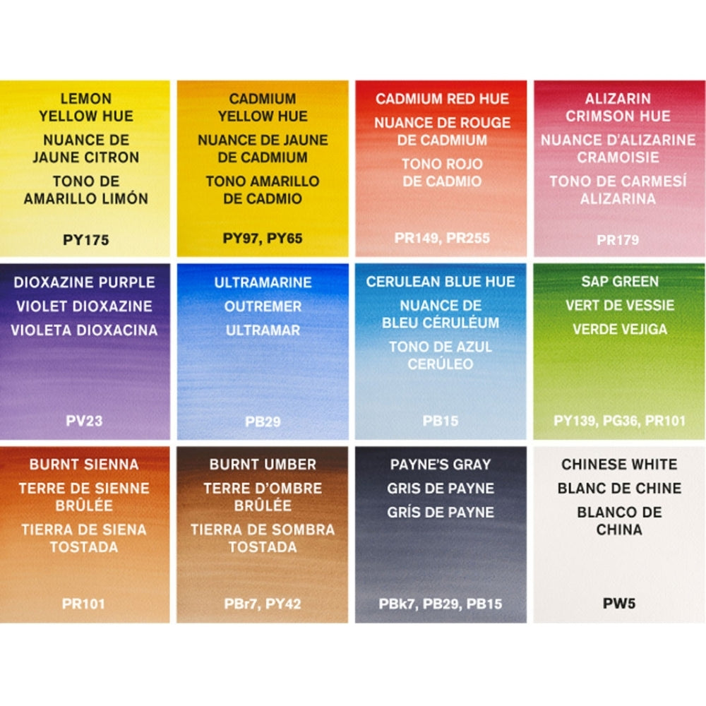Winsor & Newton Cotman Field Box - Kır Tipi (12 x Yarım Tablet Sulu Boya Seti)