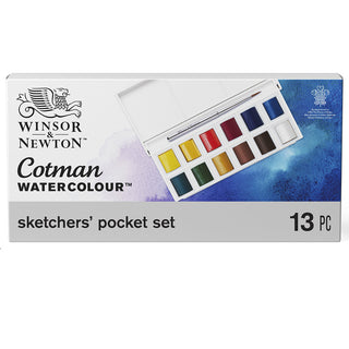 Winsor & Newton Cotman Sketchers Pocket Box (12 x Yarım Tablet Sulu Boya Seti)