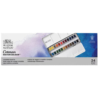 Winsor & Newton Cotman Sulu Boya Metal Kutulu Set Metal Sketch Box (24xYarım Tablet)