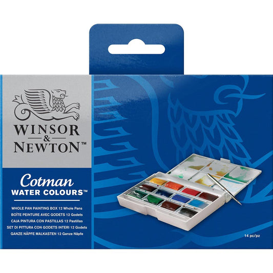 Winsor & Newton Cotman Whole Pan Painting Box (12'li Tam Tablet Sulu Boya Seti)