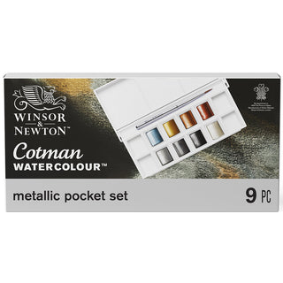 Winsor & Newton Cotman Metallic Pocket Set (8 x Yarım Tablet Sulu Boya Seti)