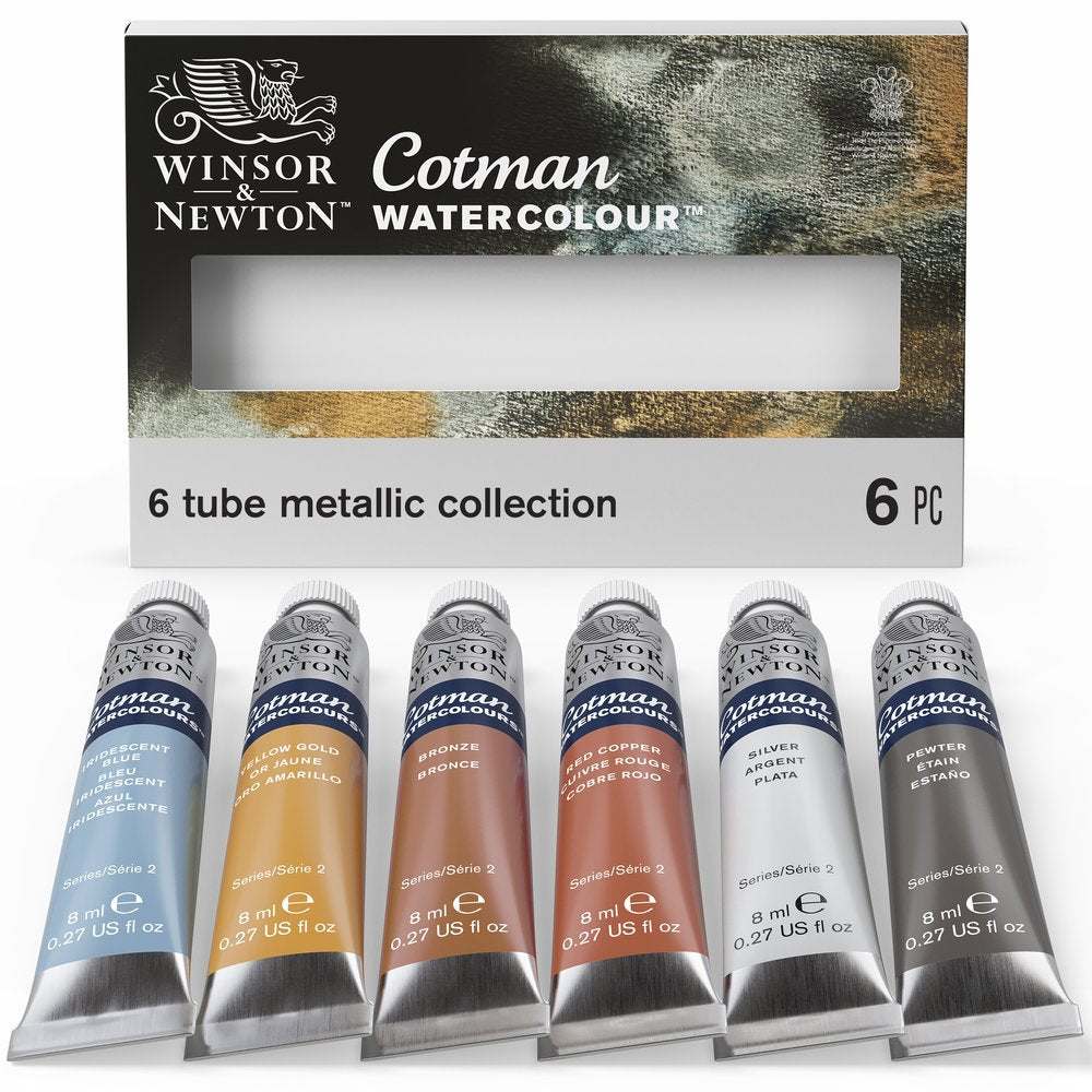 Winsor & Newton Cotman Metallic Collection Set (6 x 8ml Sulu Boya Seti)