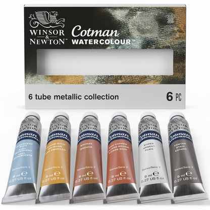 Winsor & Newton Cotman Metallic Collection Set (6 x 8ml Sulu Boya Seti)