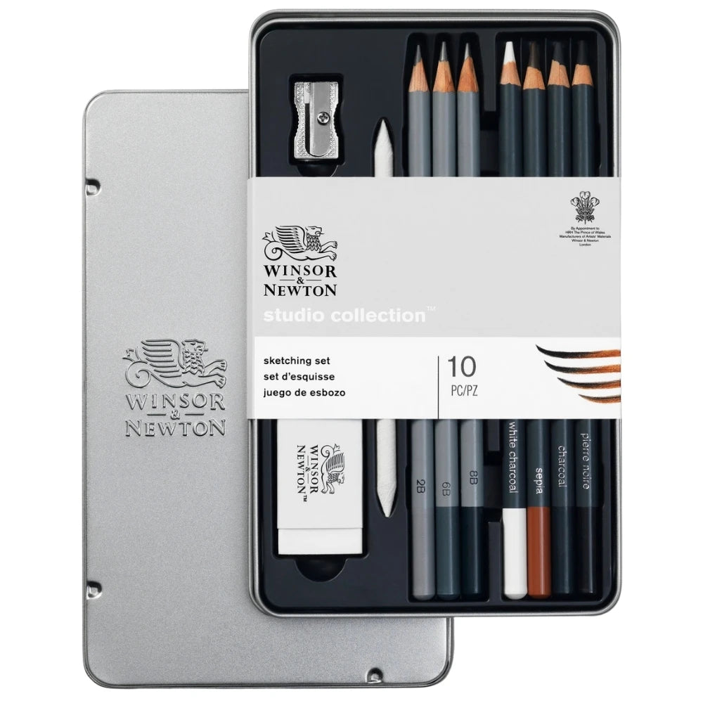 Winsor & Newton 10’lu Eskiz Kalemi Seti - Metal Kutulu