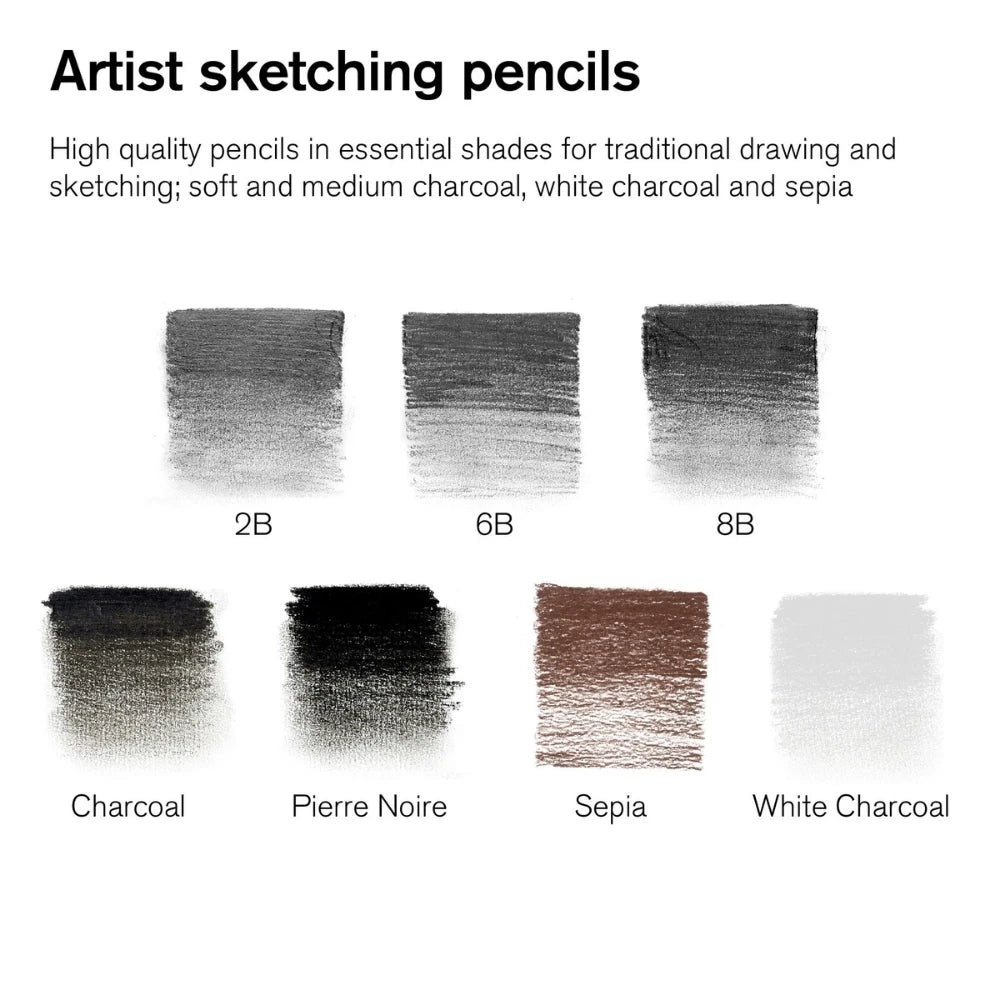Winsor & Newton 10’lu Eskiz Kalemi Seti - Metal Kutulu