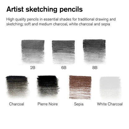 Winsor & Newton 10’lu Eskiz Kalemi Seti - Metal Kutulu