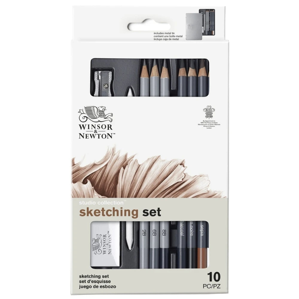 Winsor & Newton 10’lu Eskiz Kalemi Seti - Metal Kutulu