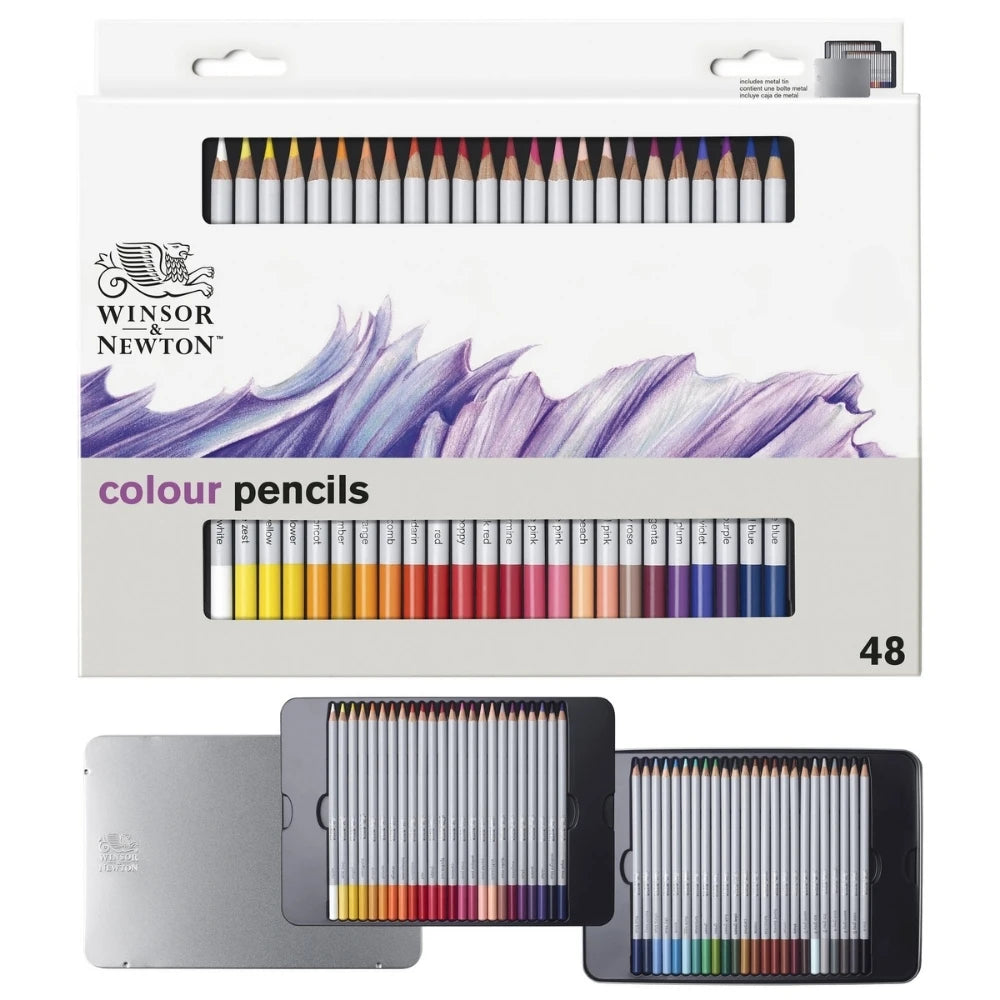 Winsor&Newton Studio Collection 48'li Renkli Kalem Seti - Metal Kutulu