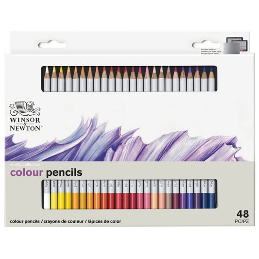 Winsor&Newton Studio Collection 48'li Renkli Kalem Seti - Metal Kutulu