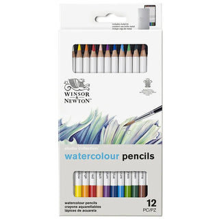 Winsor & Newton Studio Collection Precision Watercolour Pencil Set (Metal Kutulu 12 x Sulu Boya Kalem)