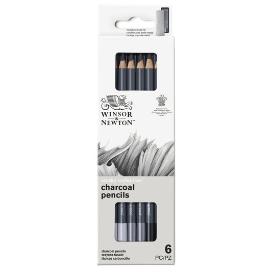 Winsor & Newton 6'lı Kömür Kalem Seti Karışık