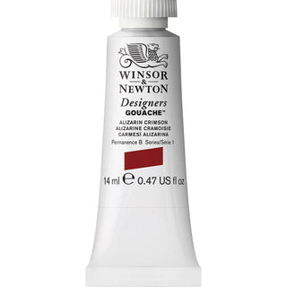 Winsor & Newton Designer's Gouache 14ml Alizarin Crimson 004 S.1