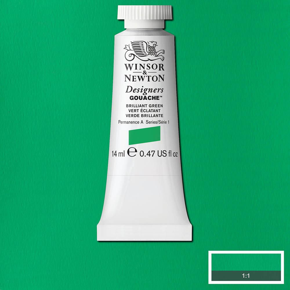 Winsor & Newton Designer's Gouache 14ml Brilliant Green 046 S.1