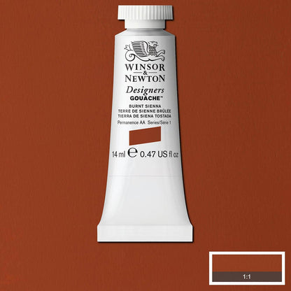 Winsor & Newton Designer's Gouache 14ml Burnt Sienna 074 S.1