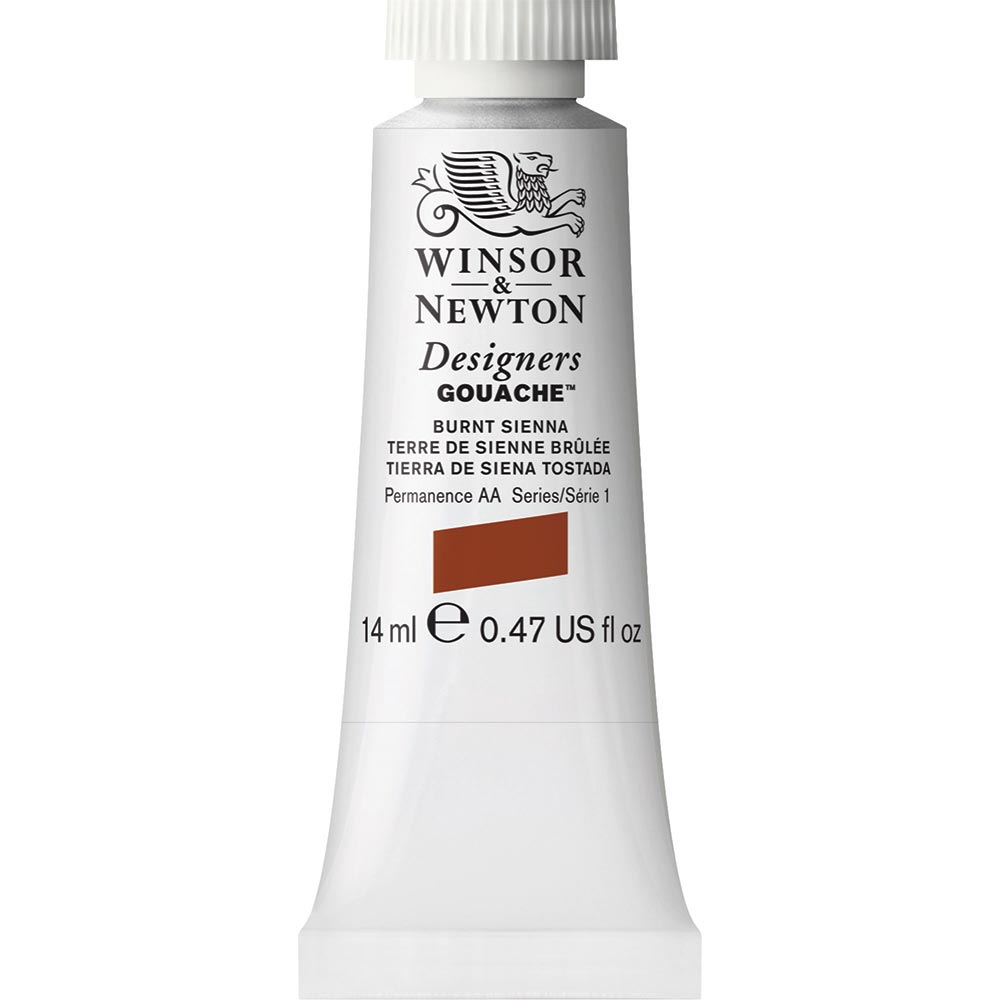 Winsor & Newton Designer's Gouache 14ml Burnt Sienna 074 S.1
