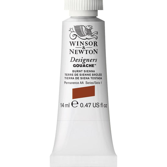 Winsor & Newton Designer's Gouache 14ml Burnt Sienna 074 S.1