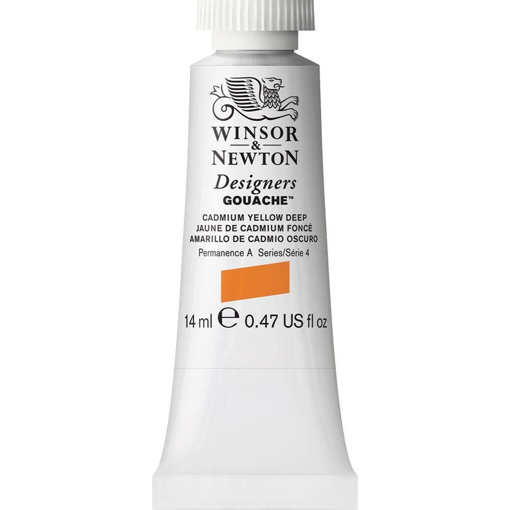 Winsor & Newton Designer's Gouache 14ml Cadmium Yellow Deep 111 S.4
