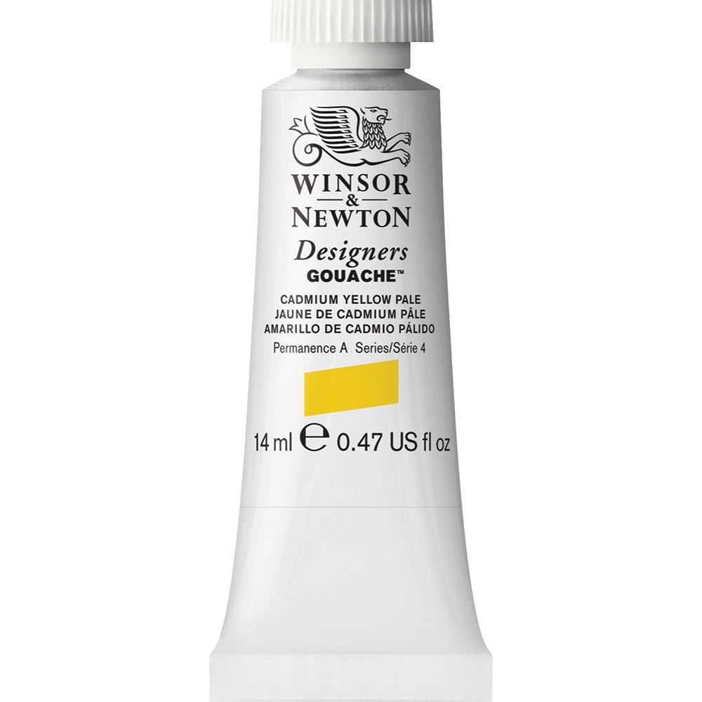 Winsor & Newton Designer's Gouache 14ml Cadmium Yellow Pale 118 S.4