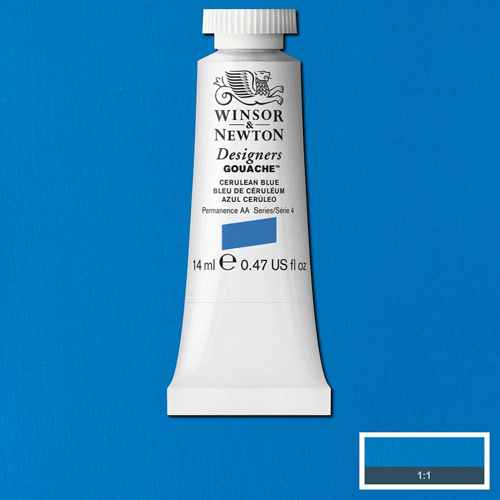 Winsor & Newton Designer's Gouache 14ml Cerulean Blue 137 S.4