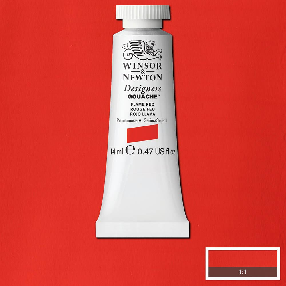 Winsor & Newton Designer's Gouache 14ml Flame Red 249 S.1