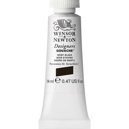 Winsor & Newton Designer's Gouache 14ml Ivory Black 331 S.1