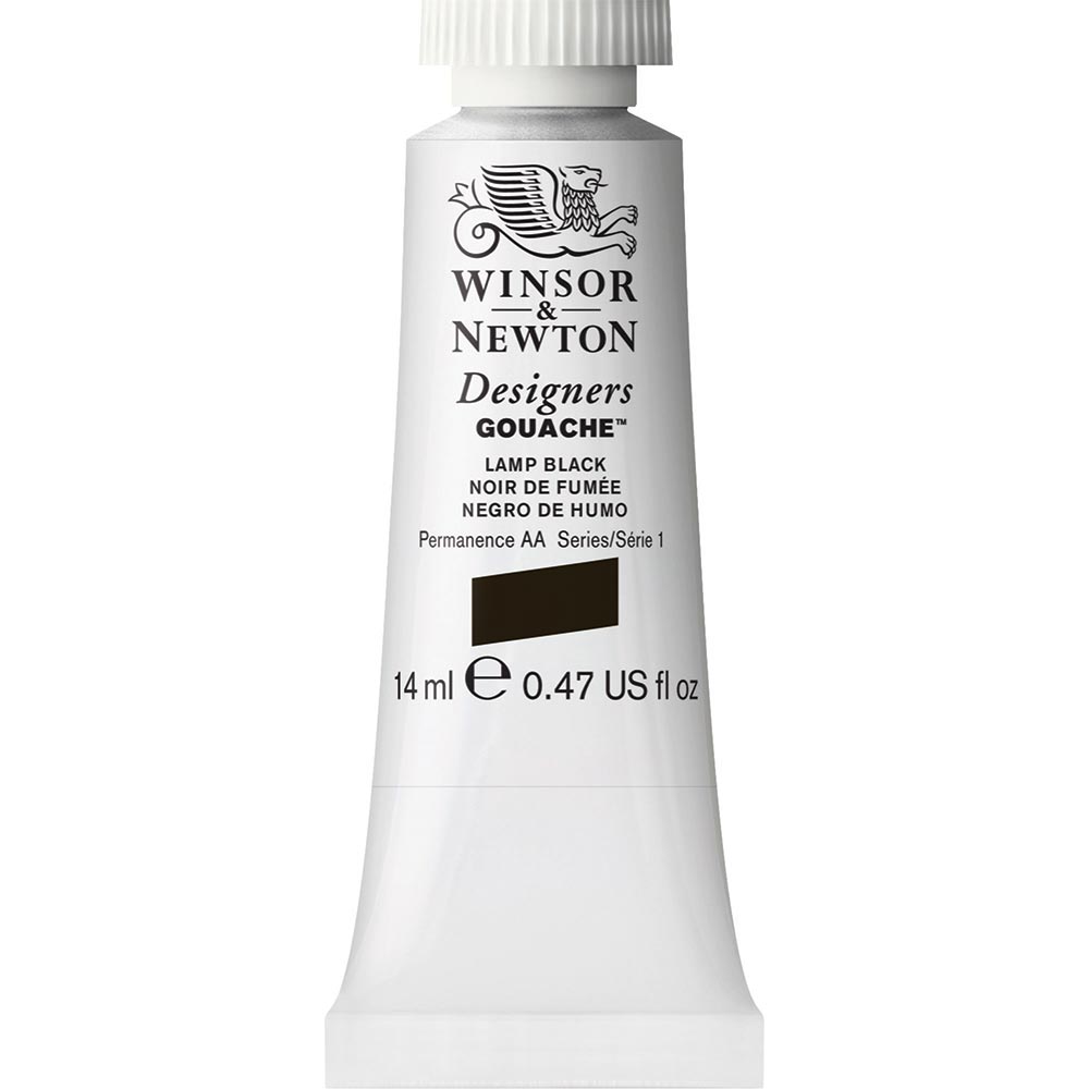 Winsor & Newton Designer's Gouache 14ml Lamp Black 337 S.1