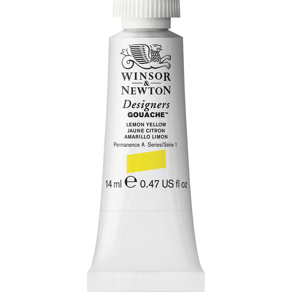 Winsor & Newton Designer's Gouache 14ml Lemon Yellow 345 S.1