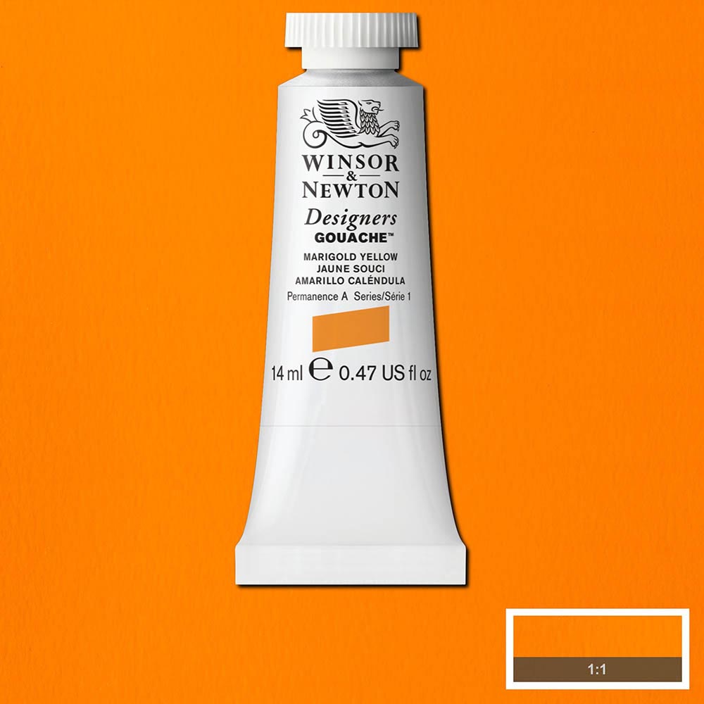 Winsor & Newton Designer's Gouache 14ml Marigold Yellow 384 S.1