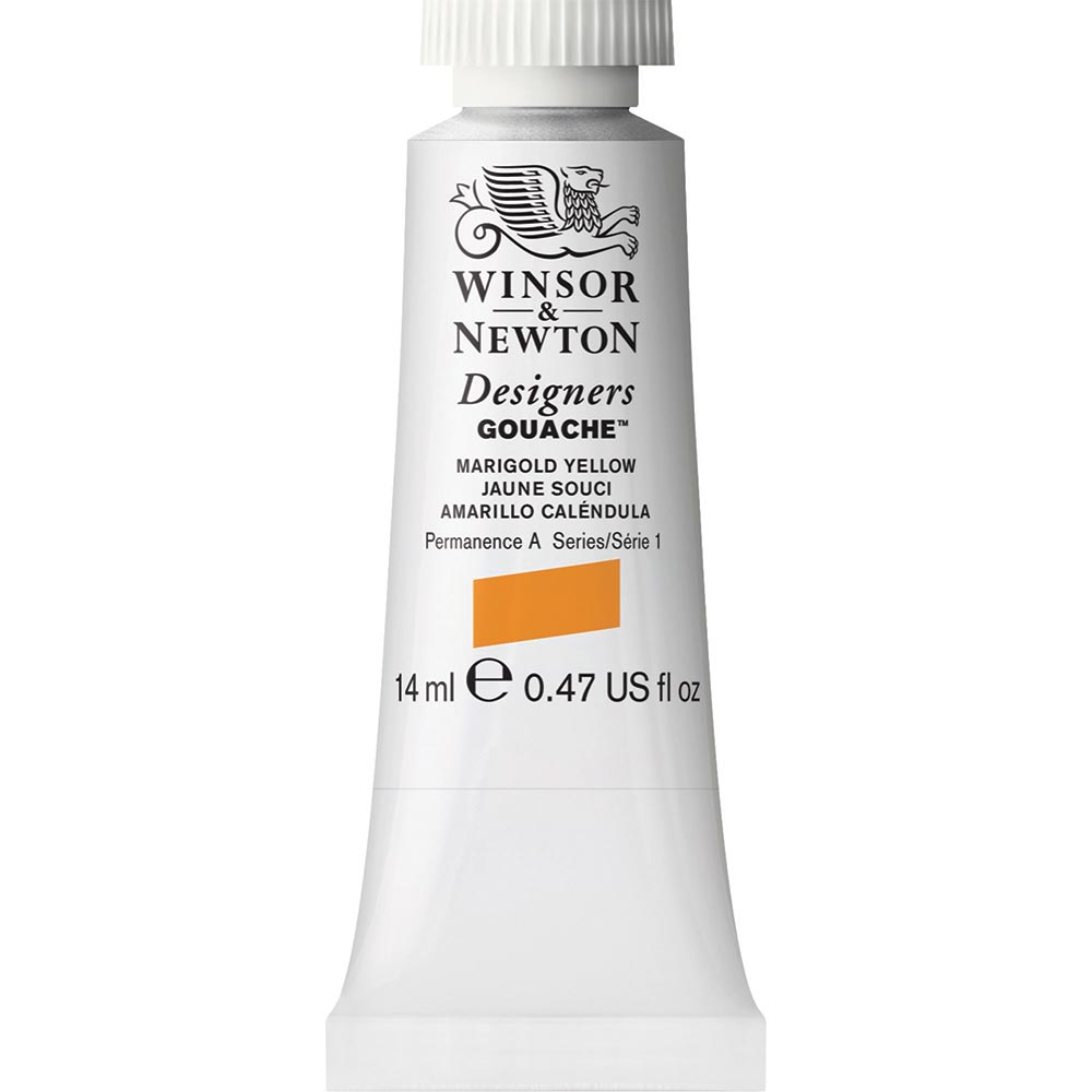 Winsor & Newton Designer's Gouache 14ml Marigold Yellow 384 S.1