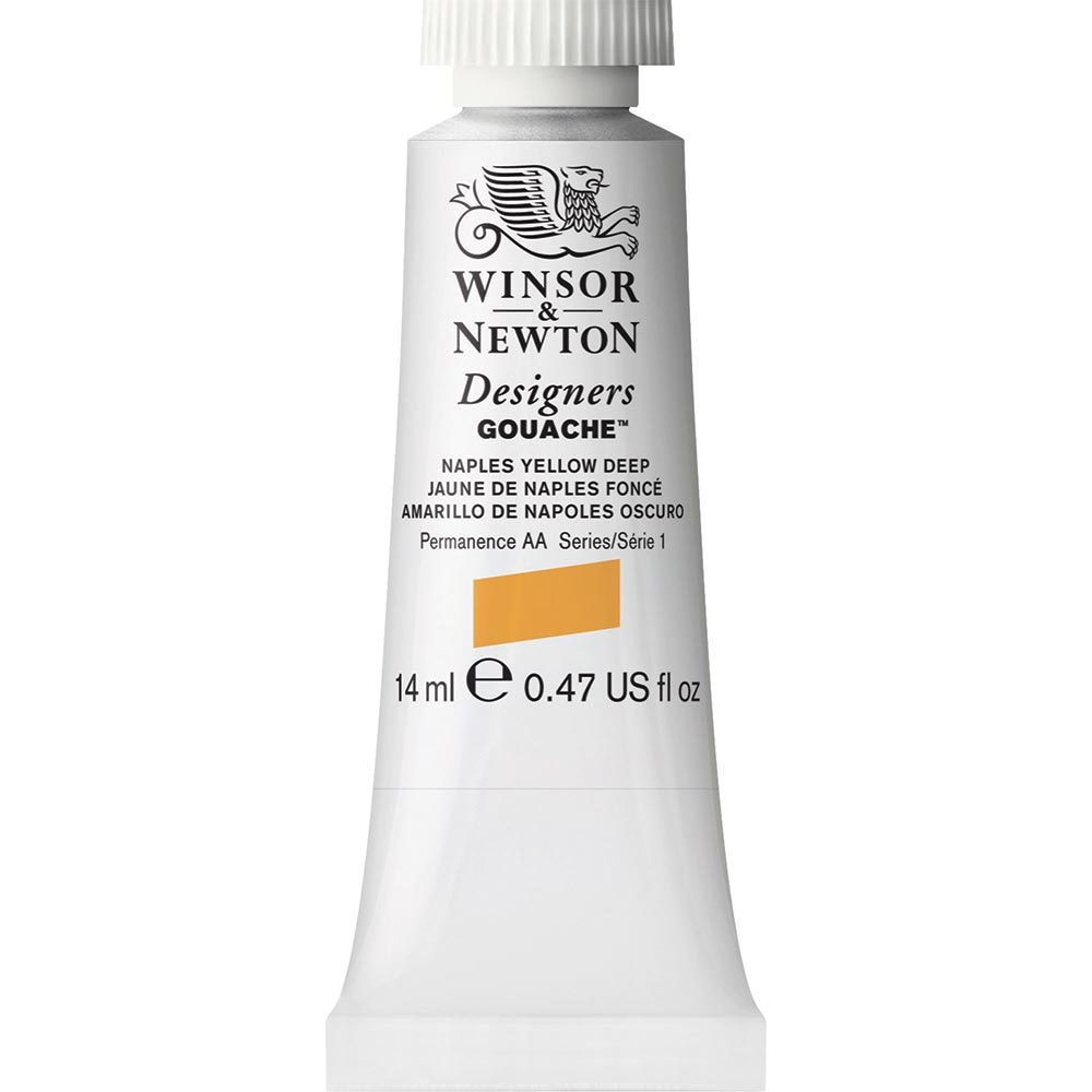 Winsor & Newton Designer's Gouache 14ml Naples Yellow Deep 425 S.1