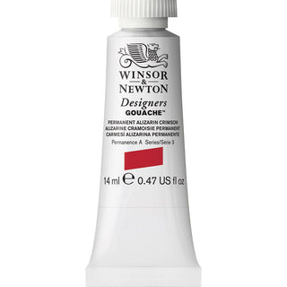 Winsor & Newton Designer's Gouache 14ml Permanent Alizarin Crimson 466 S.3