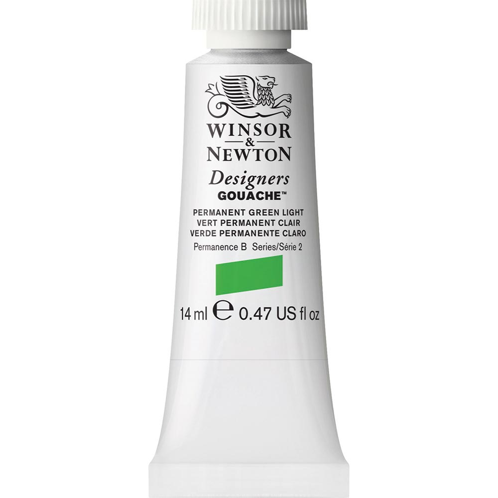 Winsor & Newton Designer's Gouache 14ml Permanent Green Light 483 S.2