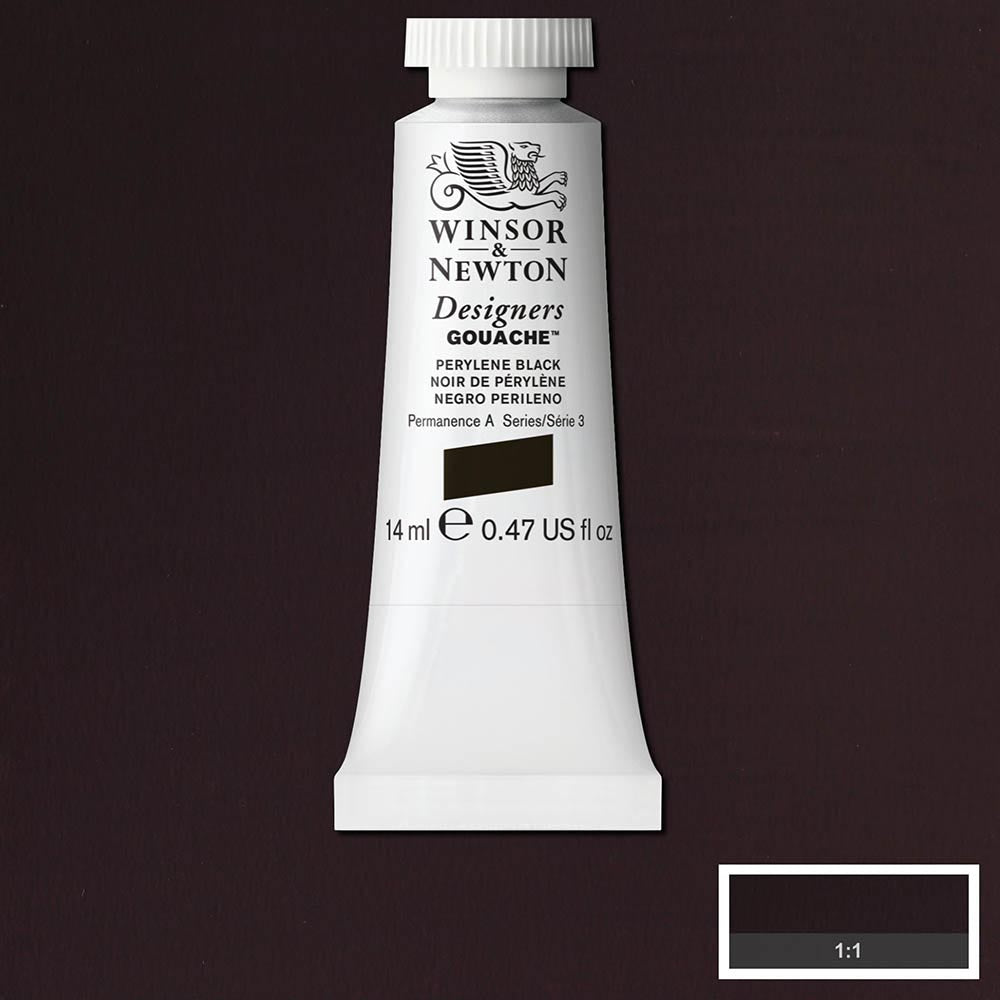 Winsor & Newton Designer's Gouache 14ml Perylene Black 505 S.3