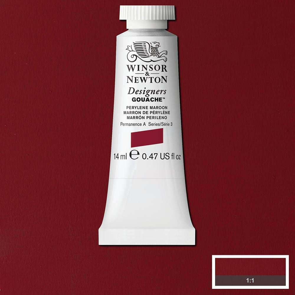 Winsor & Newton Designer's Gouache 14ml Perylene Maroon 507 S.3