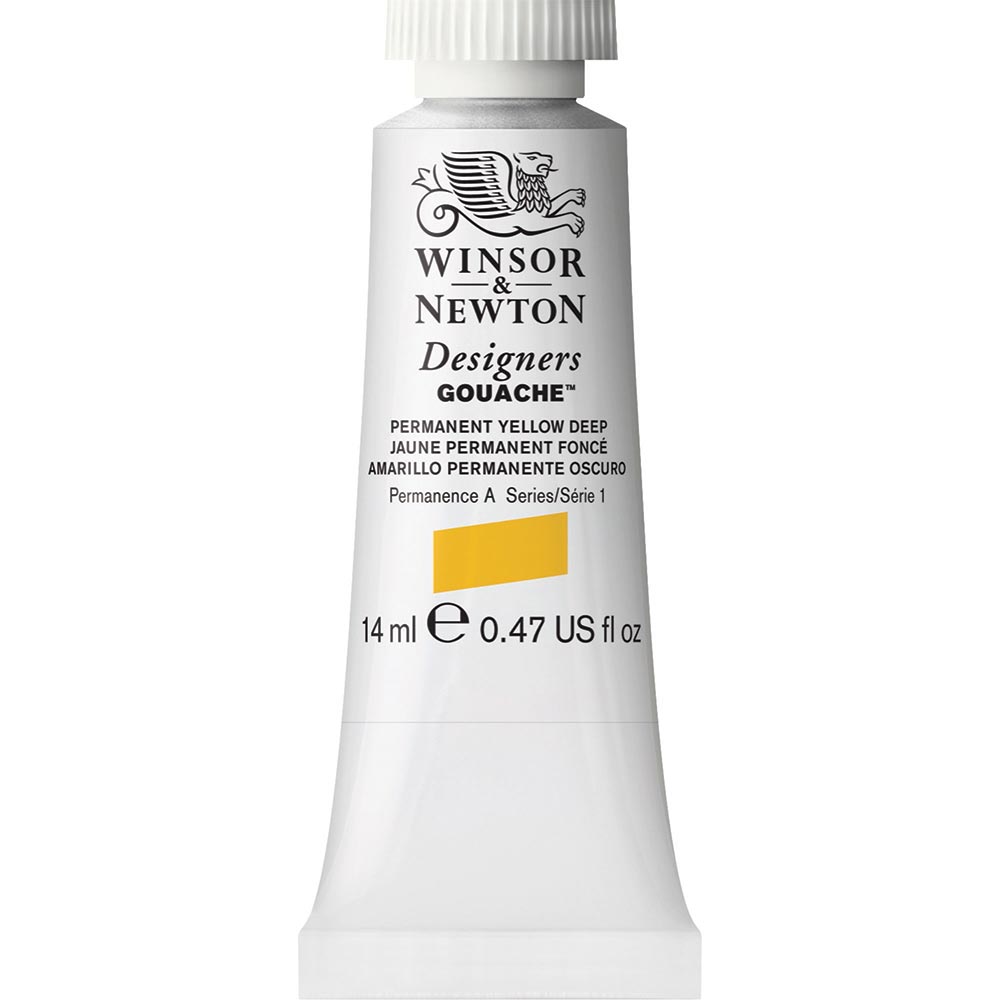 Winsor & Newton Designer's Gouache 14ml Permanent Yellow Deep 508 S.1