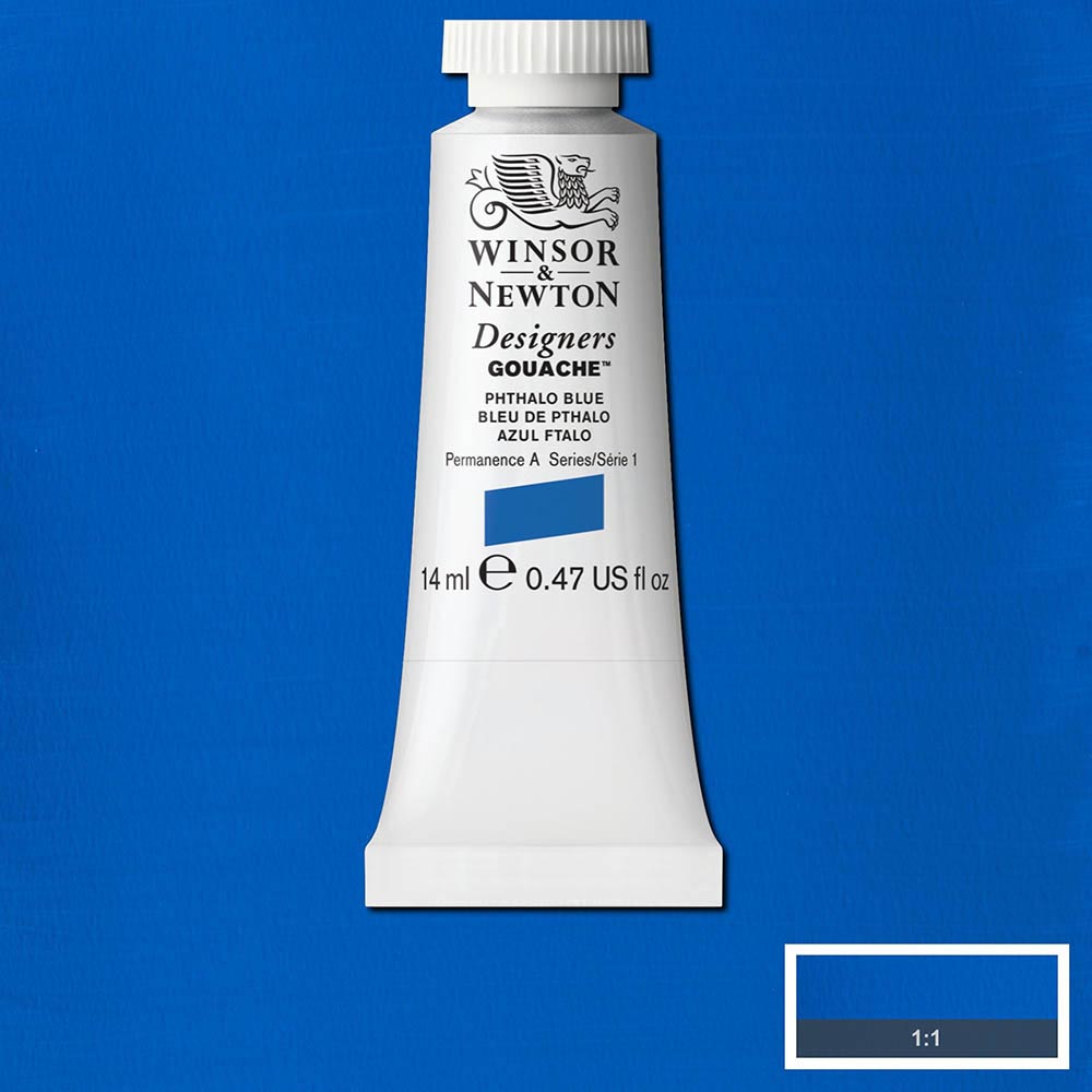 Winsor & Newton Designer's Gouache 14ml Phthalo Blue (Red Shade) 514 S.1
