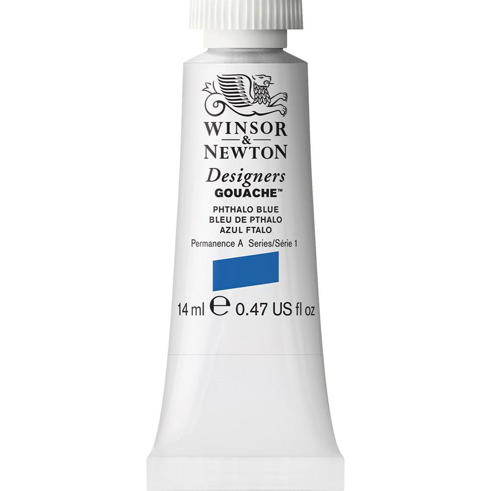Winsor & Newton Designer's Gouache 14ml Phthalo Blue (Red Shade) 514 S.1