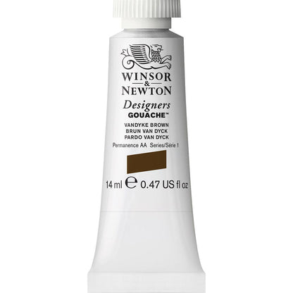 Winsor & Newton Designer's Gouache 14ml Vandyke Brown 676 S.1