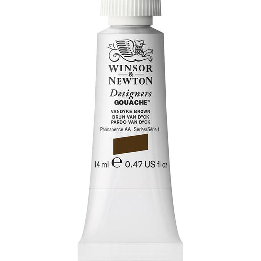 Winsor & Newton Designer's Gouache 14ml Vandyke Brown 676 S.1