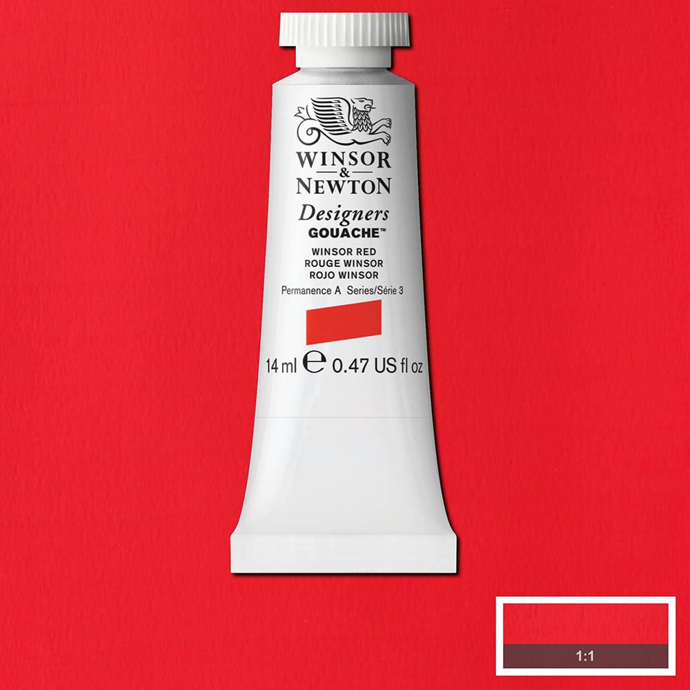 Winsor & Newton Designer's Gouache 14ml Winsor Red 726 S.3
