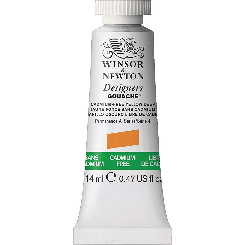 Winsor & Newton Designer's Gouache 14ml Cadmium-Free Yellow Deep 891 S.4