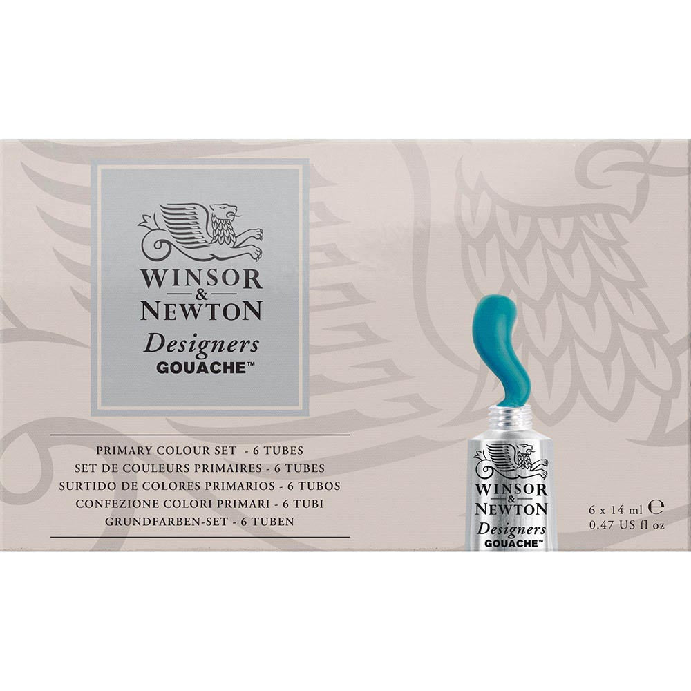 Winsor & Newton Designers' Gouache Primary Set (Temel Renkler Seti) 6x14ml