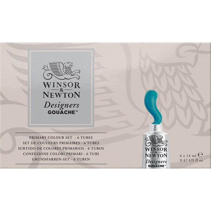 Winsor & Newton Designers' Gouache Primary Set (Temel Renkler Seti) 6x14ml