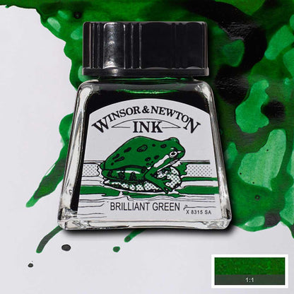 Winsor & Newton Drawing Ink 14ml Brilliant Green 046